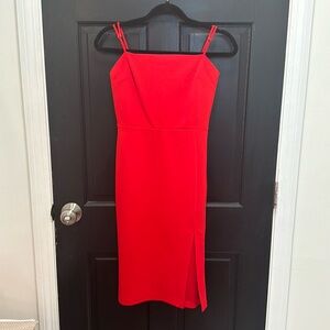 Express Dress size 2, red adjustable & stretchy